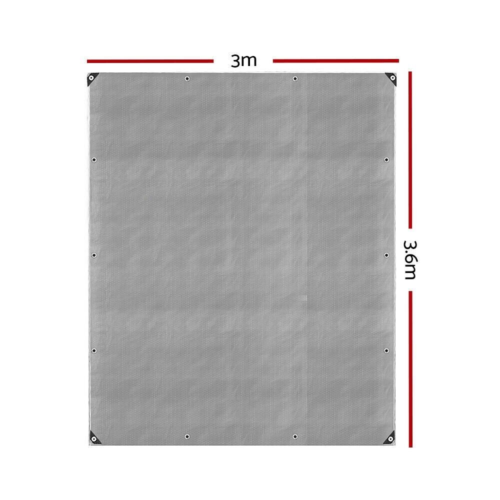 Instahut Tarpaulin Tarp 3.6x6m Tarp Camping Tarps Poly Heavy Duty Cover 180gsm