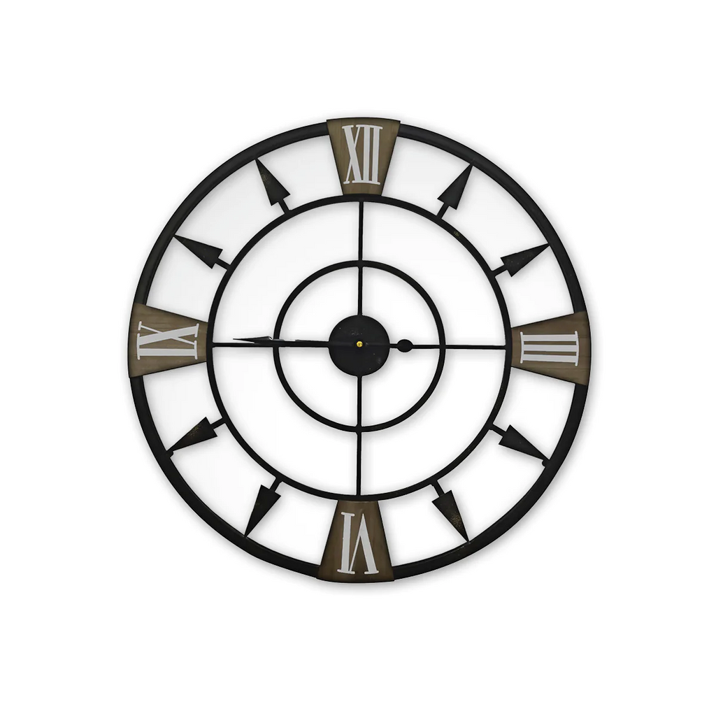 Glow In Dark Wall Clock Luminous Quartz Wooden Non Ticking Home Decor 12''/30cm