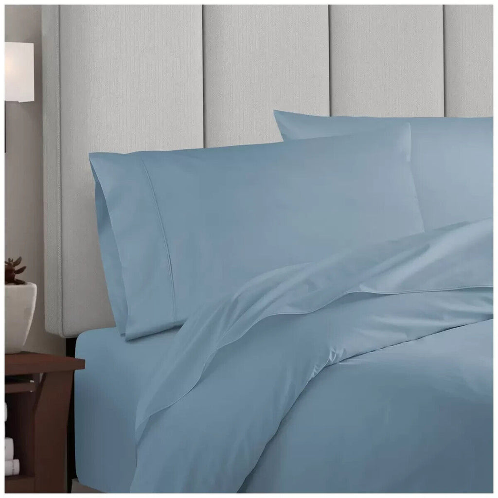 Royal Comfort Balmain Bamboo Cotton Quilt Cover Set Queen Blue Fog