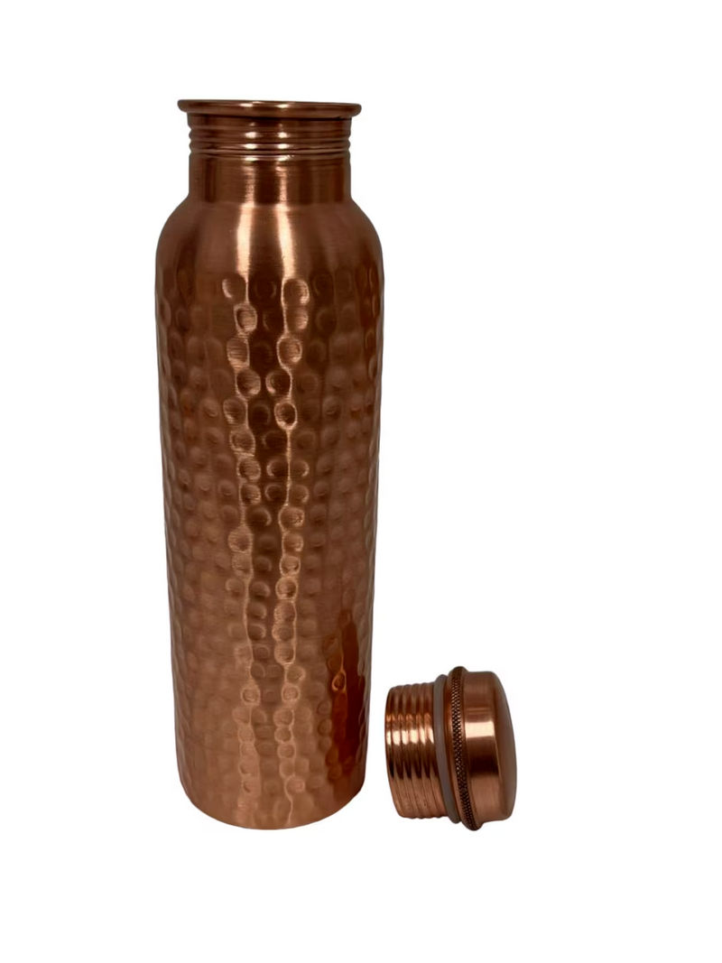 Copper Water Bottle - Hammered Finish