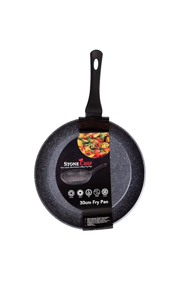 Stone Chef Forged Frying Pan Cookware Kitchen Fry Pan Black 30cm