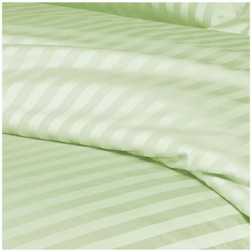 Ramesses 1200 TC Cotton Sateen Stripe King Quilt Cover Set Mint