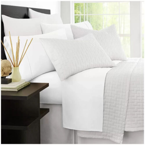 Ramesses 2000 TC Bamboo Queen Sheet Set White