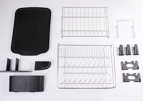 Dish Drying Rack Drainer Cup Plate Holder Cutlery Tray Kitchen Organiser