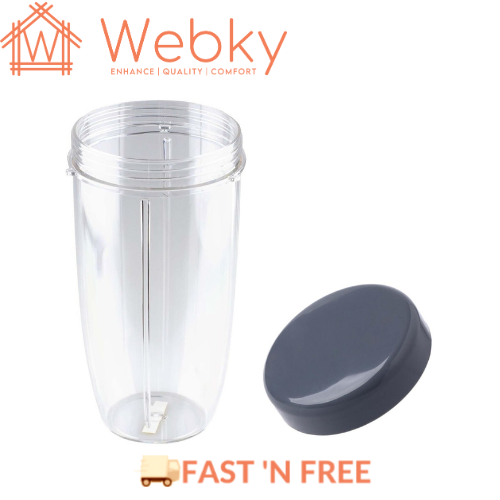 For Nutribullet Colossal Big Large Cup + Stay Fresh Lid - For 900 and 600 Models