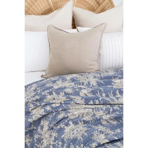 Kantha Quilt Indian Quilt Block Print Quilt Bedspread Bohemian Boho Cotton Throw Quilt Handmade Blanket Doona King Size