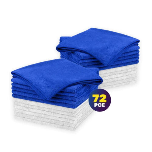 Xtra Kleen 72PCE Microfibre Stainless Steel & Glass Cloth Lint Free 30 x 38cm