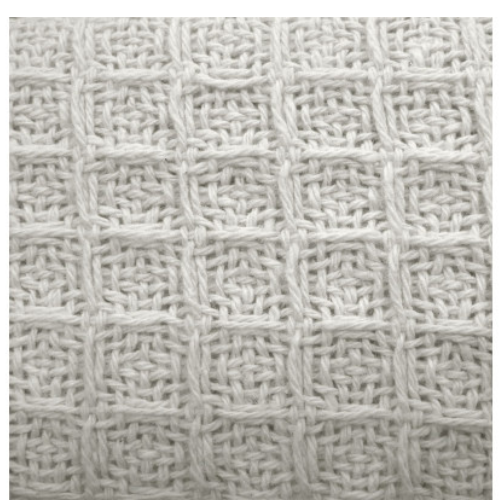 Cotton Waffle Blanket White Queen