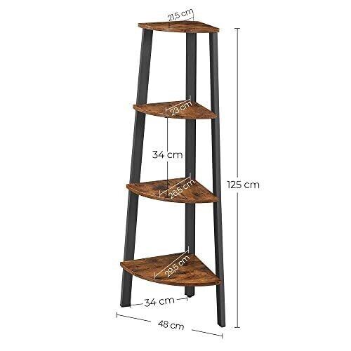 VASAGLE 4 Tier Corner Shelf