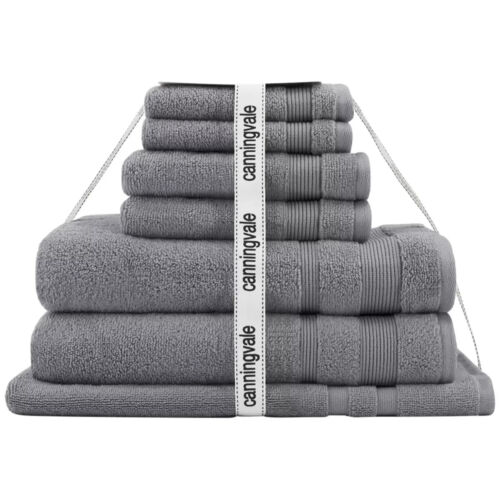 Canningvale Amalfitana Towel Set 7 Piece Carbone Grey