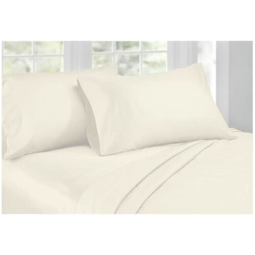 Ardor 1000 TC Cotton Rich Sheet Sets Queen Bed Ivory