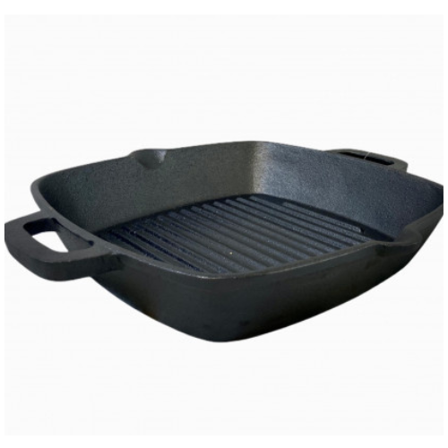 26 cm Barbecue Cast Iron Fry Grill Pan Pre-Seasoned Oven Safe Grill Frypan