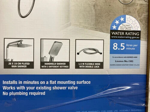 Presenza Chrome Shower Panel with Sliding Adjustable Shower Holder