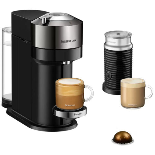 Nespresso Vertuo Next Deluxe Coffee Machine Dark Chrome w/Aeroccino3