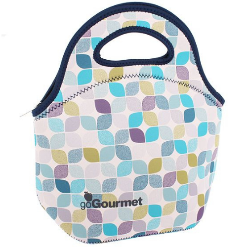 2 X Go Gourmet Lunch Tote Insulated Bag Neoprene With Handle & Zip - Neo-Leaf