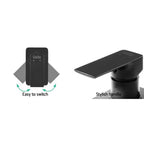 Cefito Bathroom Mixer Tap Faucet Rain Shower head Set Hot And Cold Diverter DIY Black