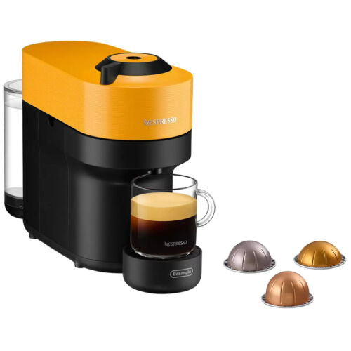 Nespresso DeLonghi Vertuo POP Coffee Machine Mango Yellow