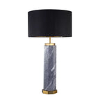 Lexi Lighting Mica Grey Marble Stone Table Lamp
