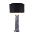 Lexi Lighting Mica Grey Marble Stone Table Lamp