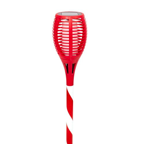 Red LED Solar Candy Cane Torch Stake Condition: Brand New