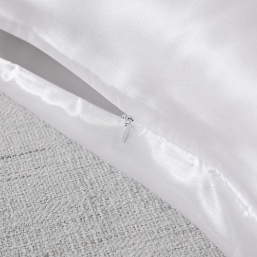 100% Mulberry Pure Silk Pillow Case - White