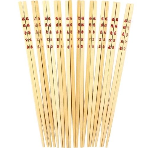 10x Bamboo Chopsticks Authentic Chinese Chopstick Reusable Pack of 10 Pairs
