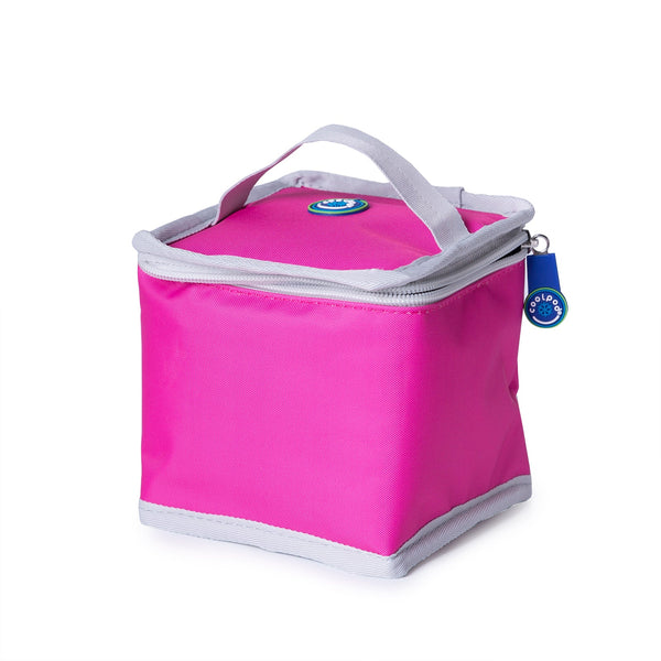 Freezable Large Yoghurt Bag Insulated Cool Lunch Box Pink W/ Handle Glacier Grey