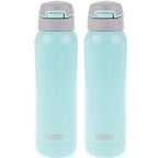 2 x Oasis Insulated Sports Water Bottle Stainless Steel With Straw 500ml - Spearmint