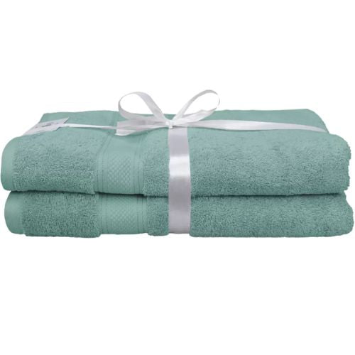 2x Algodon St Regis 100% Soft Cotton Towel Bathroom/Toilet Sheet - Aquamarine