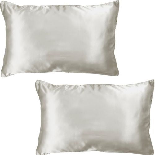 2x Ardor Mulberry Silk Standard Pillowcases Genuine Pillow Cover - Silver Nights