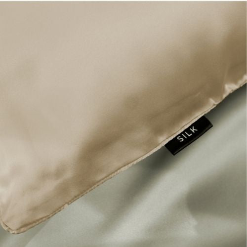2x Ardor Mulberry Silk Standard Pillowcases Genuine Soft Pillow Cover - Gold