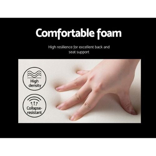 2x Artiss Fabric Dining Chairs Furniture Kitchen Living Room Chair Wooden Legs