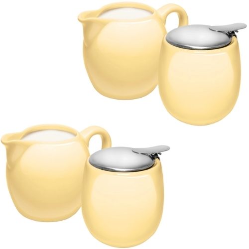 2 x Avanti Camelia Milk And Sugar Bowl Set - Buttercup Yellow