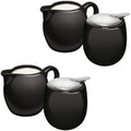 2 x Avanti Camelia Milk And Sugar Bowl Set - Pitch Black