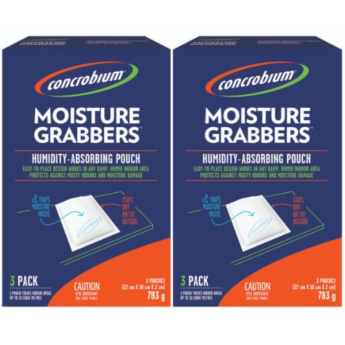 2 x Concrobium Moisture Grabbers Humidity Absorbing Pouches - 3 Pack