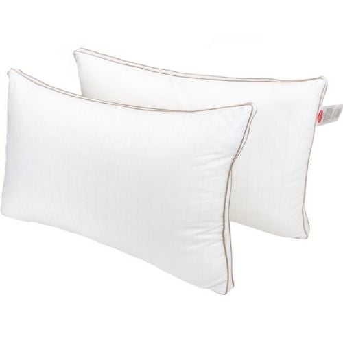 2 x Easyrest Premium Gusseted Pillows Luxury Cotton Sateen With LoftMaster Fibre