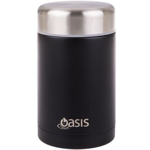 2 x Food Flask Vacuum Insulated Stainless Steel Soup Container 450ml Matte Black