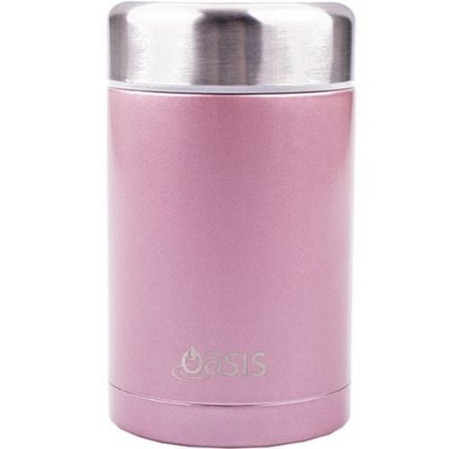 2 x Food Flask Vacuum Insulated Stainless Steel Soup Jar Container 450ml - Blush