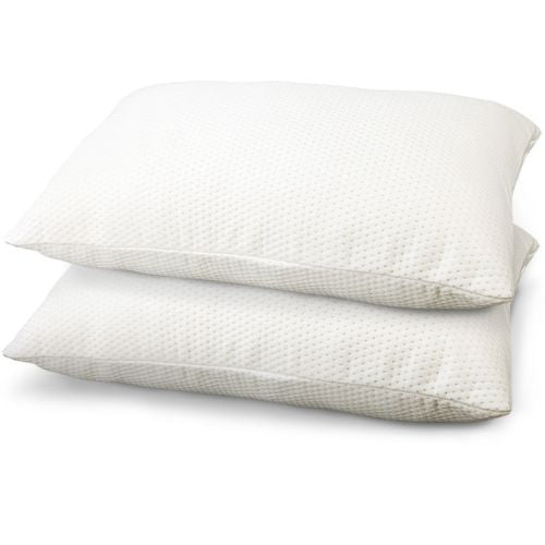 2 x Giselle Bedding Visco Elastic Memory Foam Pillows with Washable Fabric Cover