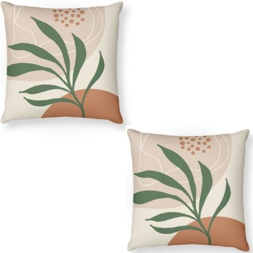 2 x Mojo 50cm Cushion Covers Home Decor Leafy Abstract Throw Pillow Cases