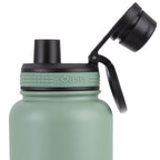 2 x Oasis 1.1L Stainless Steel Insulated Sports Bottle w Screw Cap - Sage Green