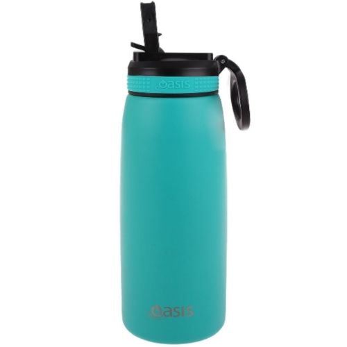 2x Oasis 780ml Stainless Steel Insulated Drink Bottle w/ Sipper Straw -Turquoise