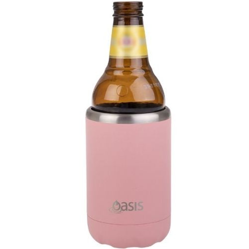 2 x Oasis Double Wall Vacuum Insulated Cooler For Can/Bottle 375ml - Coral Cove