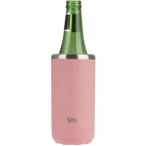 2x Oasis Double Wall Vacuum Insulated Cooler For Can or Bottle 330ml, Coral Cove