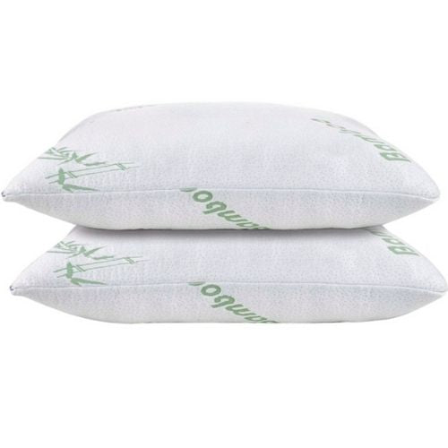 2 x Ramesses Bamboo Memory Foam Pillow Hypoallergenic Pillows For All Seasons