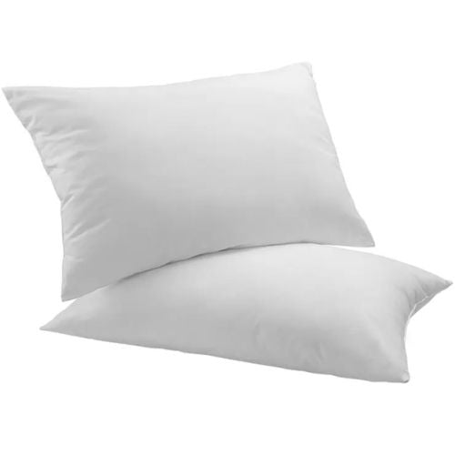 2 x Royal Comfort Luxury Duck Feather & Down Pillow, Cotton Cover Bed Pillows