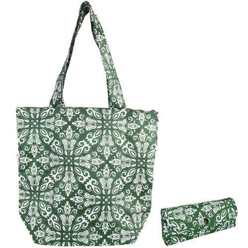 2x Sachi Insulated Market Tote Bags Foldable Shopping Carry Bag - Bohemian Green