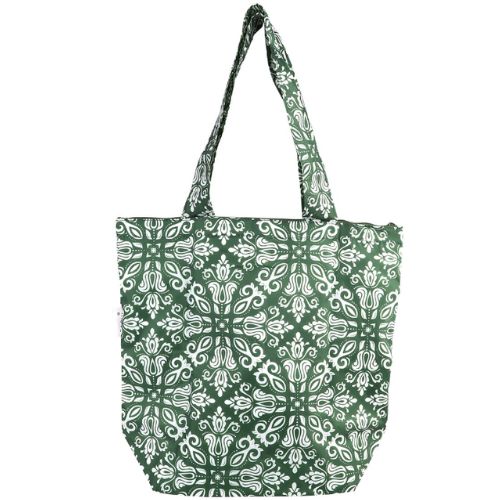 2x Sachi Insulated Market Tote Bags Foldable Shopping Carry Bag - Bohemian Green