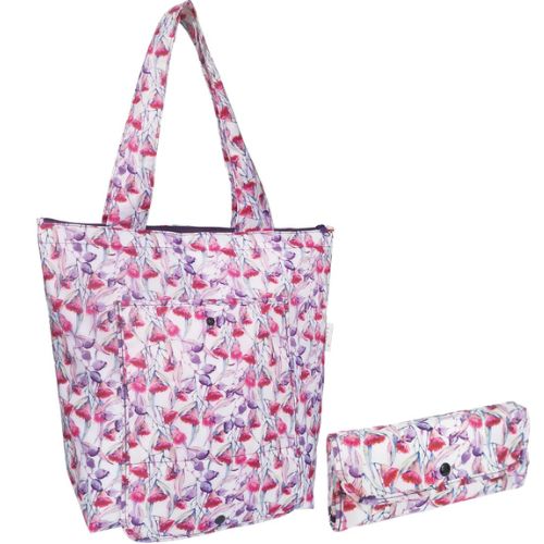 2 x Sachi Insulated Market Tote Folding Portable Shopping Carry Bag - Gumnuts