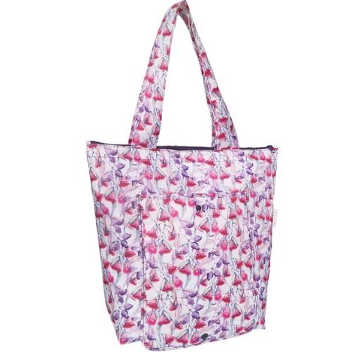 2 x Sachi Insulated Market Tote Folding Portable Shopping Carry Bag - Gumnuts